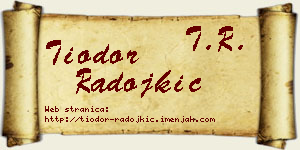 Tiodor Radojkić vizit kartica